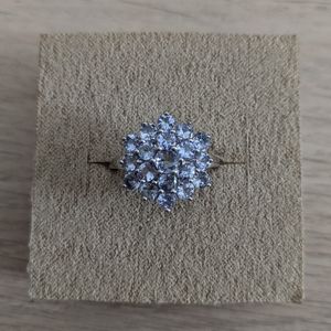 Blue Tanzanite Sterling Silver Ring size 7